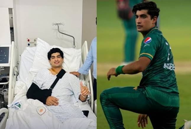 Pakistani fast bowler Naseem Shah has successfully undergone shoulder surgery in London after sustaining an injury.